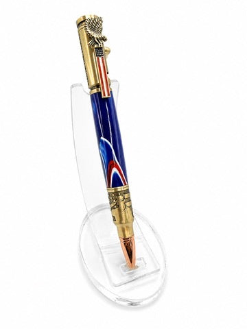 Patriotic Etched Bolt Action Pen